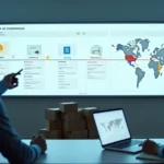 Linha do tempo de pedido de e-commerce integrada ao WMS em tela grande