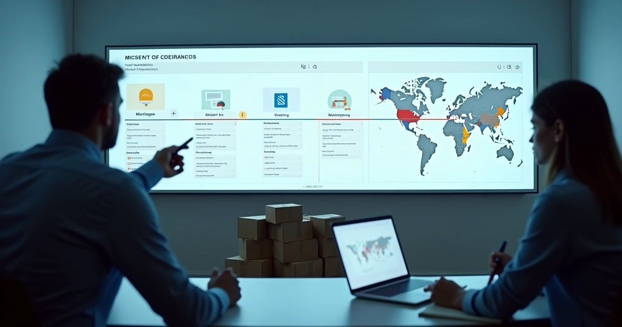 Linha do tempo de pedido de e-commerce integrada ao WMS em tela grande